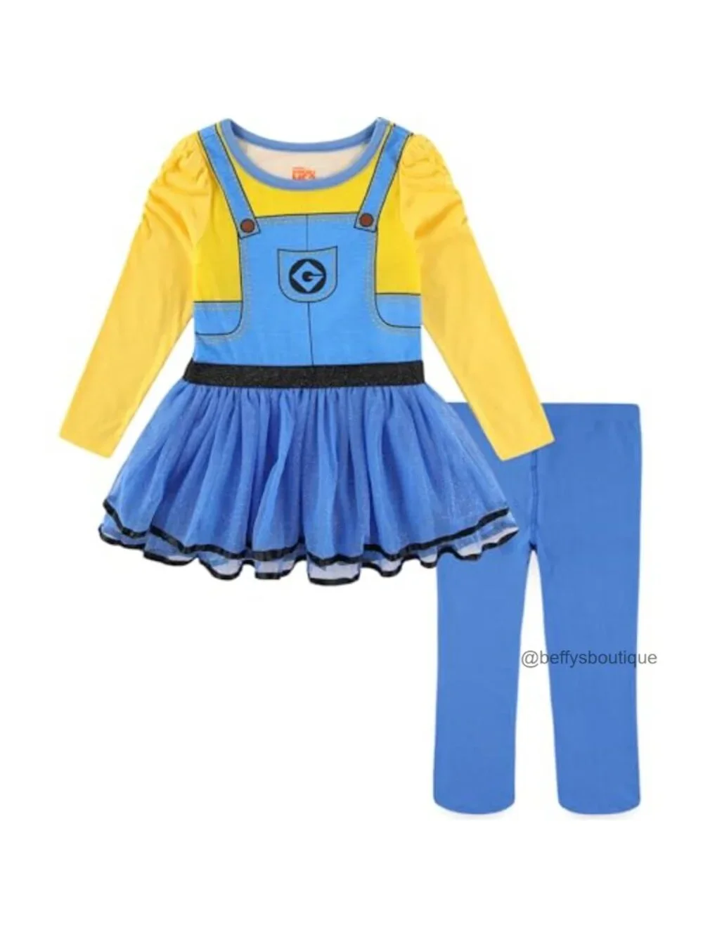 Minions 2-Piece Glitter Tulle Dress Set Toddler Girls